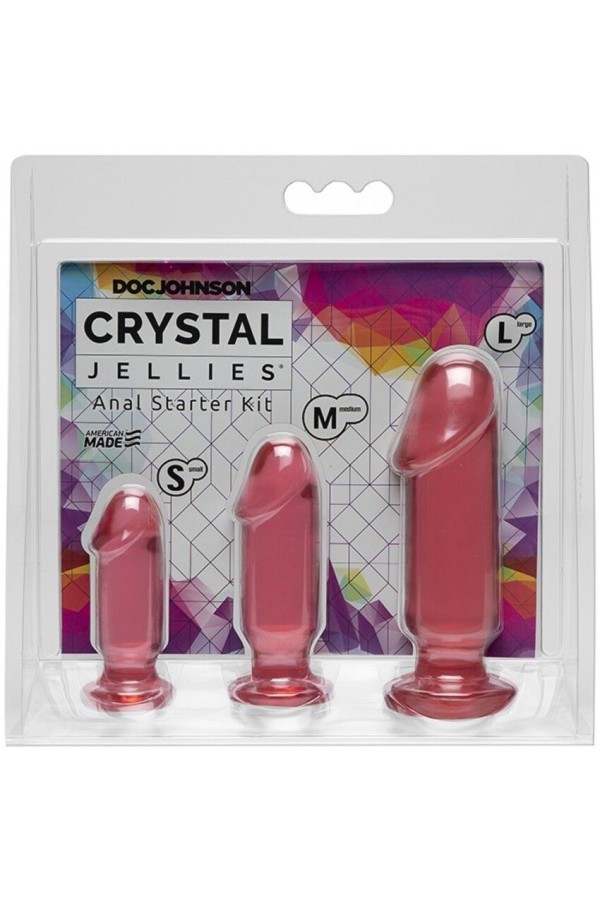 Doc Johnson - Crystal Jellies Anal Starter Kit - Rosa