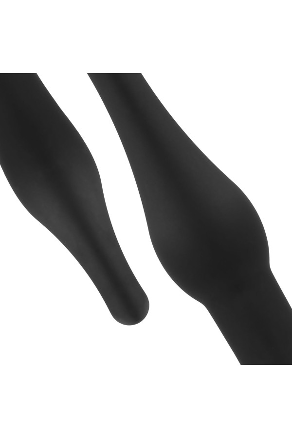Anale Plugs mit Bullet-Vibrator - Schwarz