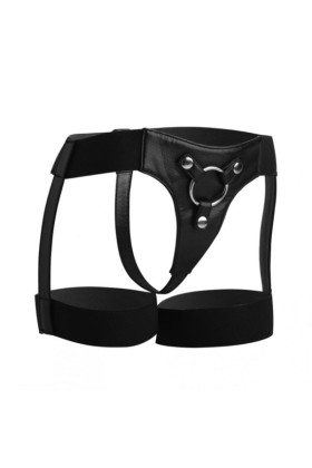 Strap-on Harness in Schwarz im Straps-Look