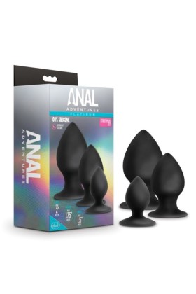Anal Adventures Platinum - Anal Stout Plug Kit