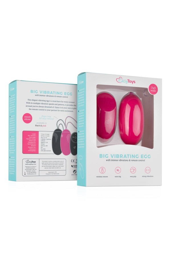 XL-Vibro-Ei mit Fernbedienung - Rosa