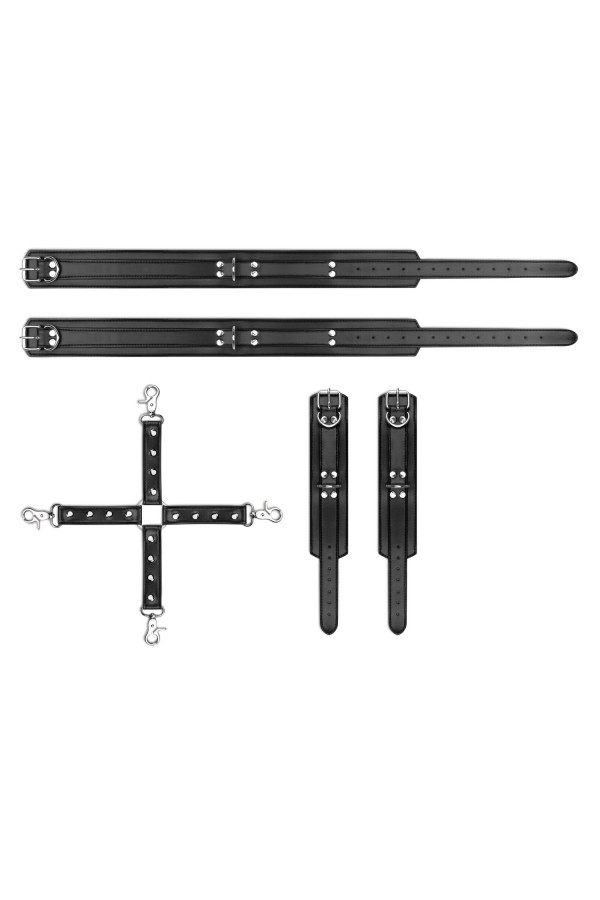 Bedroom Fantasies - Handschellen- und Hogtie-Set - Schwarz