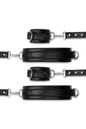 Bedroom Fantasies - Handschellen- und Hogtie-Set - Schwarz