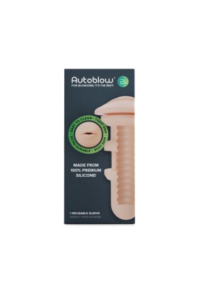 Autoblow - A.I. Mundlustkanal aus Silikon - Beige
