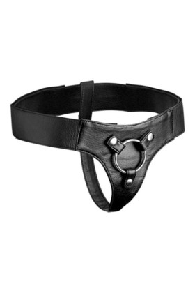Strap-on Harness aus Leder in Schwarz