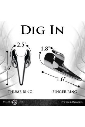 Fünfteilige Sensations-Klauenringe - Silber