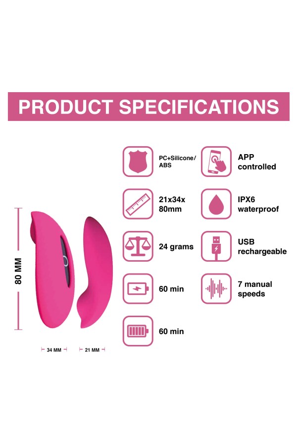 Magic Motion - Candy App-gesteuerter Panty Vibrator - Pink