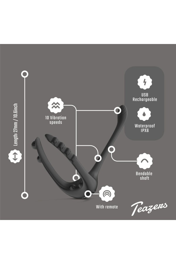 Teazers Dreifacher Prostata-Vibrator mit Fernbedienung