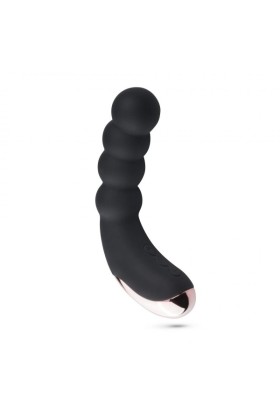 Pleasure Me Anal Vibrator mit geripptem Schaft - schwarz