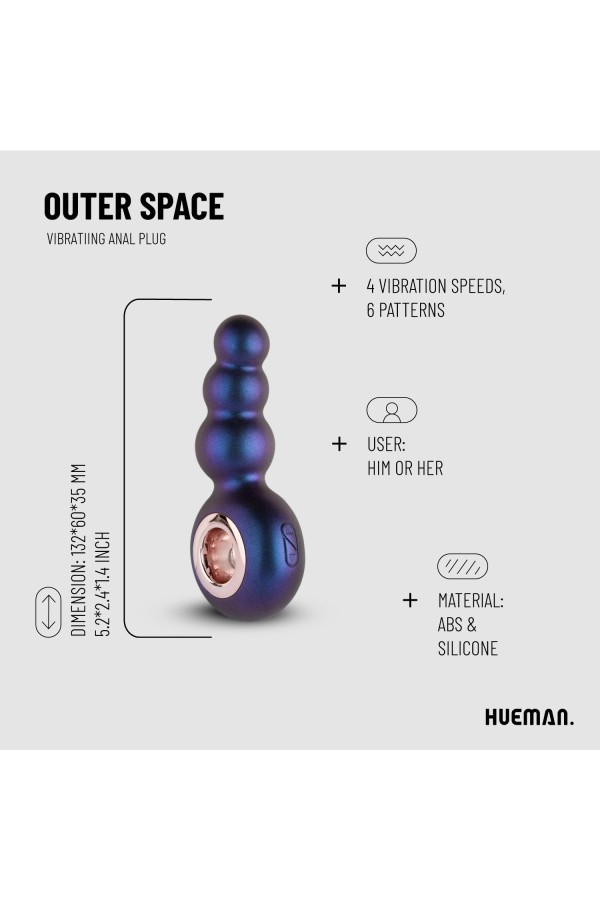 Hueman - Outer Space vibrierender Analplug