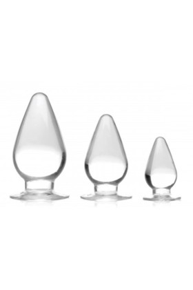 Triple Cones 3-teiliges Analplug-Set - Durchsichtig