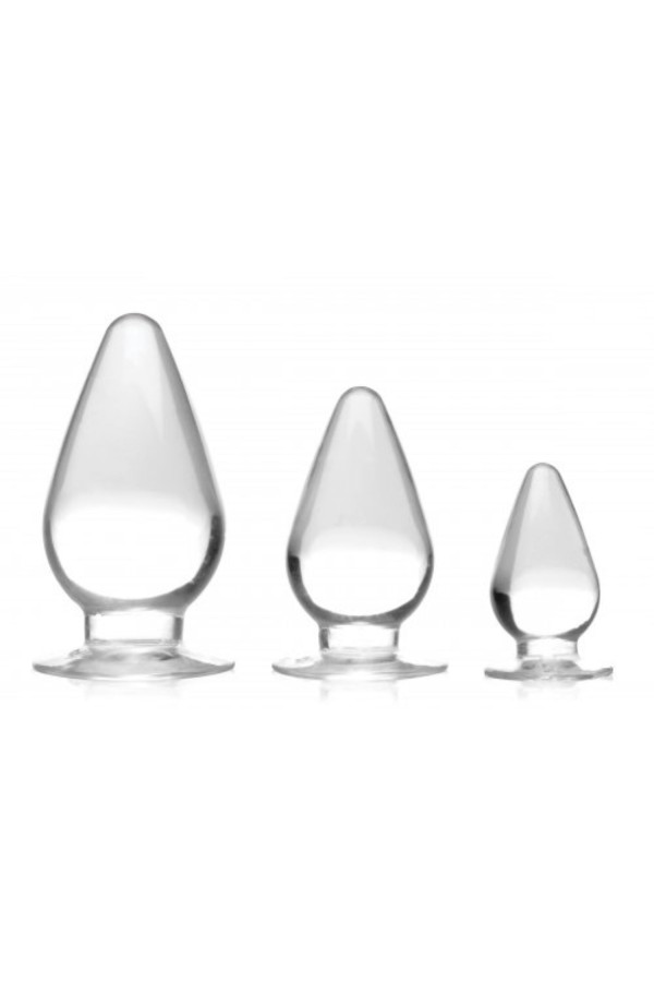 Triple Cones 3-teiliges Analplug-Set - Durchsichtig