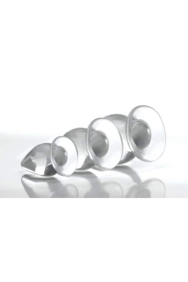 Triple Cones 3-teiliges Analplug-Set - Durchsichtig