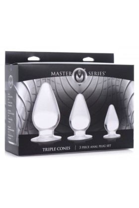 Triple Cones 3-teiliges Analplug-Set - Durchsichtig
