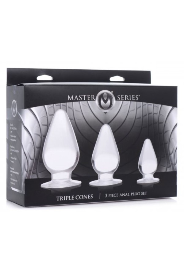 Triple Cones 3-teiliges Analplug-Set - Durchsichtig