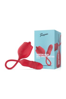 Teazers Rose Vibrator mit Stoßdildo