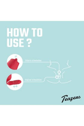 Teazers Rose Vibrator mit Stoßdildo
