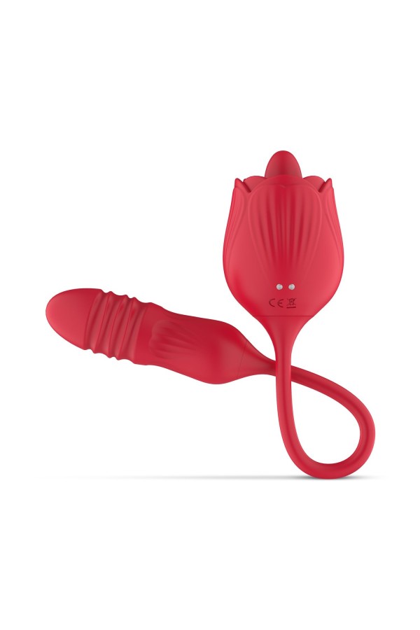 Teazers Rose Vibrator mit Stoßdildo