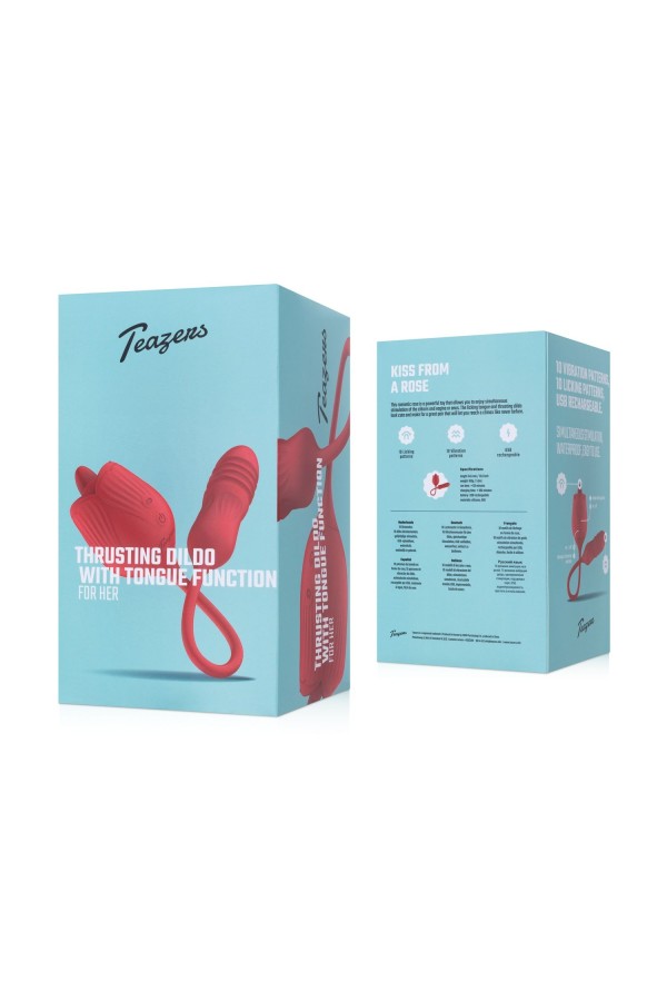 Teazers Rose Vibrator mit Stoßdildo