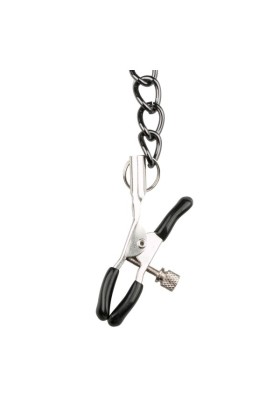 Lederhalsband mit Nippelketten