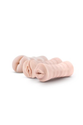 M for Men - 3er-Pack selbstbefeuchtendes Lustkanal-Set für vibrierenden Str