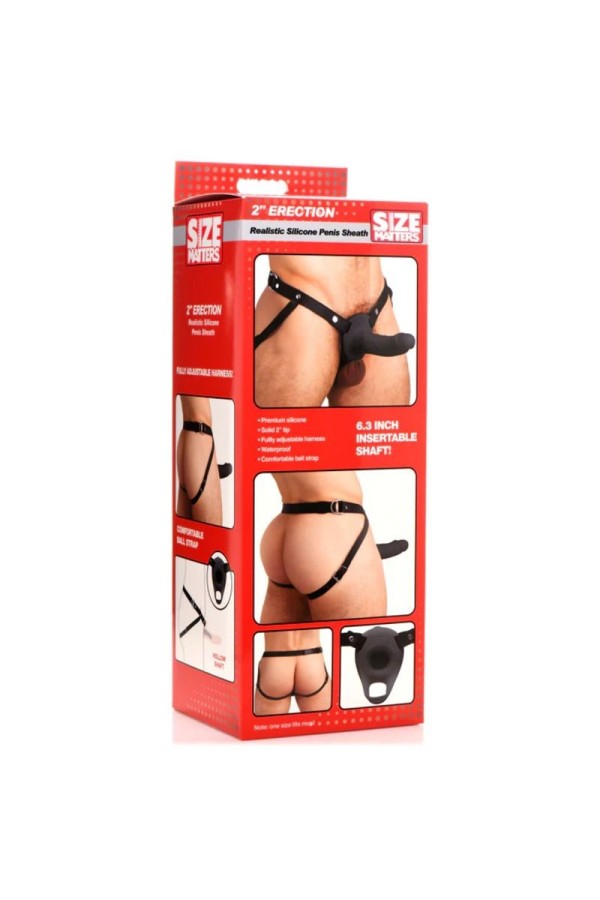 Realistische Silikon-Penis-Hülle - Schwarz