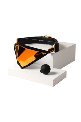 LOCKINK - Goldenes Punker Maulkorb-Knebel-Set