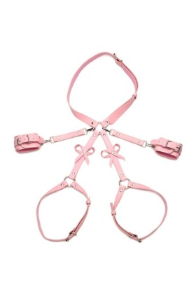 Bondage Harness mit Schleifen XL/2XL - Rosa