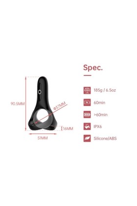 Magic Motion - Rise Smart Vibrierender Penisring - Schwarz