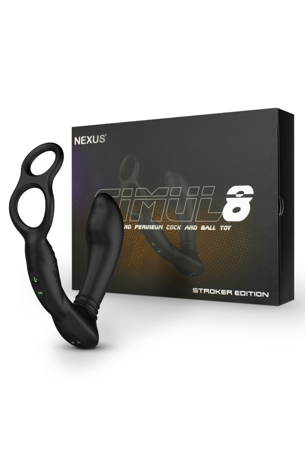 Nexus - Simul8 Vibrierender Analvibrator mit Penisring