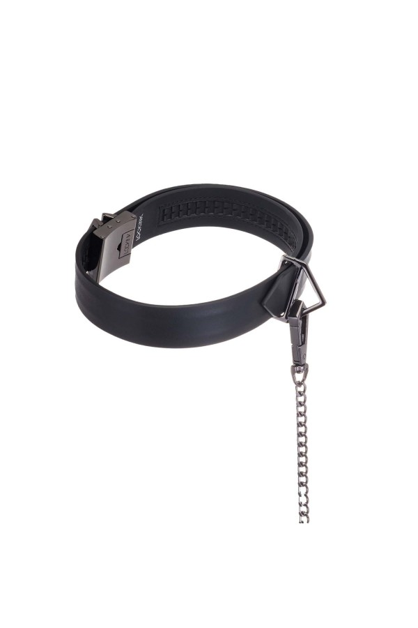 LOCKINK - Halsband mit Leine Set - schwarz