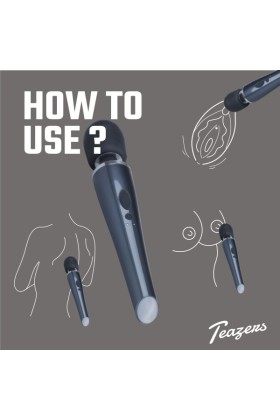 Black Lightning Wand Vibrator
