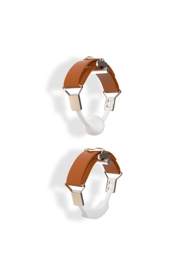 LOCKINK - Ball-Gag & Gag-bite Set - braun