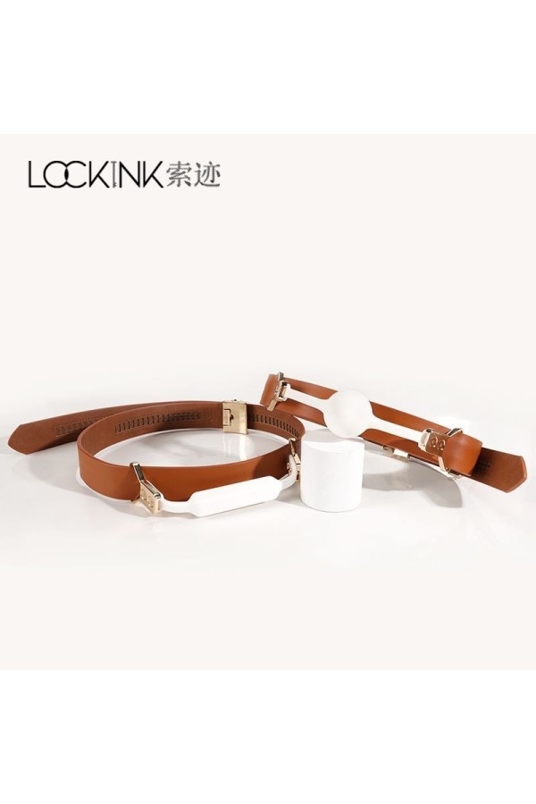 LOCKINK - Ball-Gag & Gag-bite Set - braun