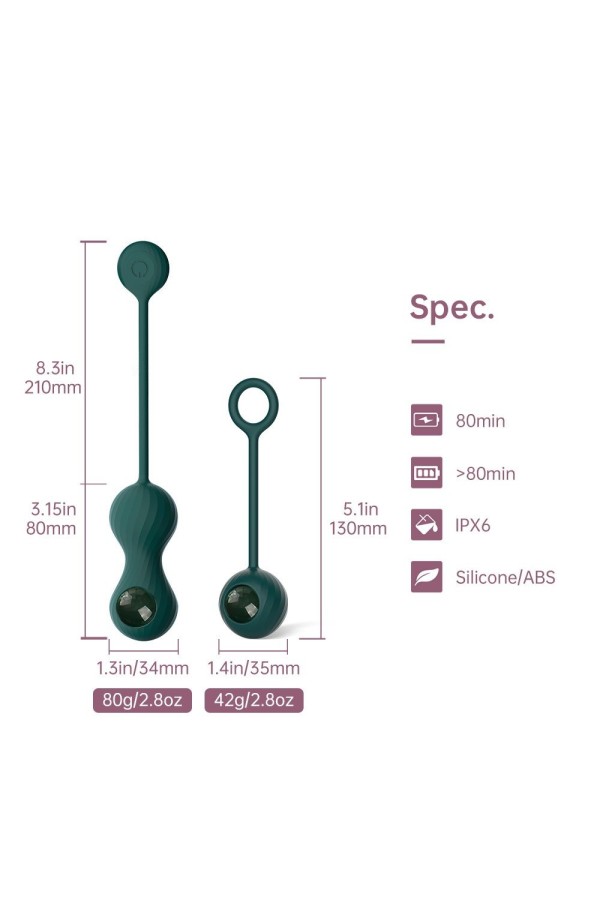 Magic Motion - Duo Smart Kegel-Vibrator mit Gewichten - Grün