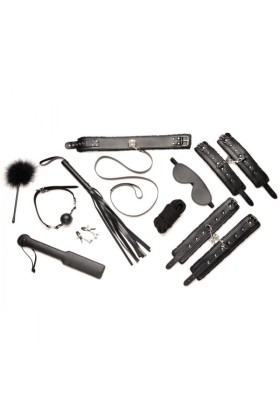 Hook Up 10-teiliges Plüsch-Bondageset - Schwarz