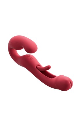 HoneyPlayBox - App-gesteuerter Paarvibrator ohne Gurt - Rot