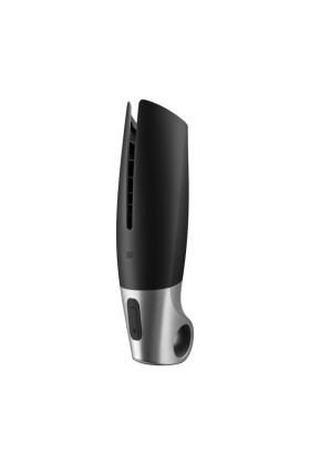 Satisfyer Power Masturbator plus Connect App - Schwarz/Silber