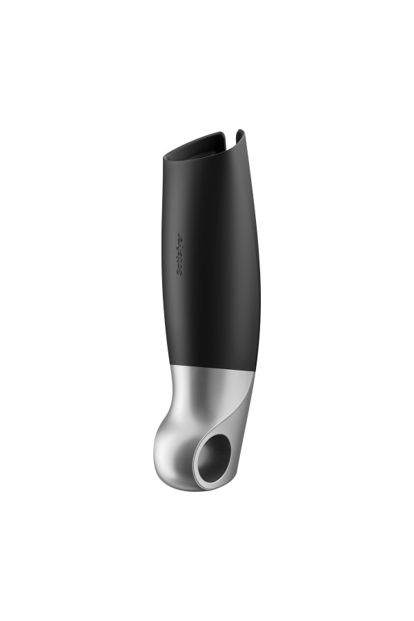 Satisfyer Power Masturbator plus Connect App - Schwarz/Silber