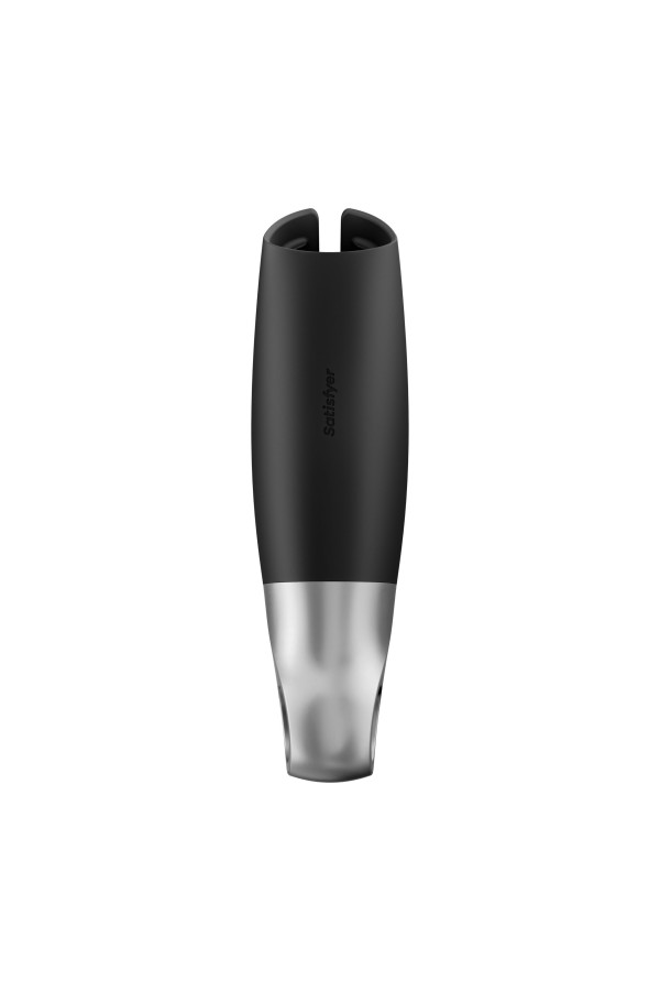 Satisfyer Power Masturbator plus Connect App - Schwarz/Silber