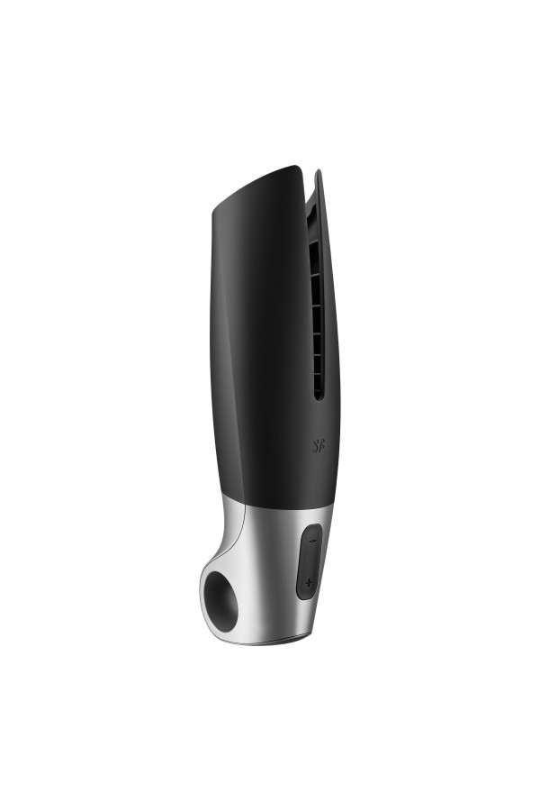 Satisfyer Power Masturbator plus Connect App - Schwarz/Silber