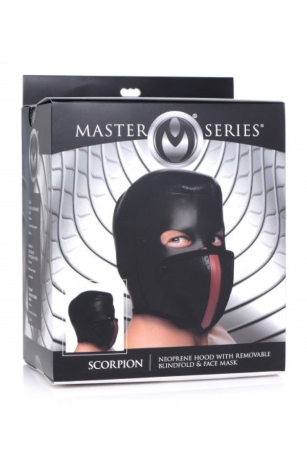 Scorpion-Hood mit abnehmbarer Augenbinde und Mundteil