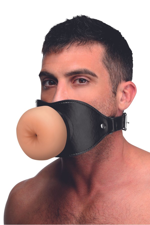 XR Brands - Ass Face Mundgag - Beige