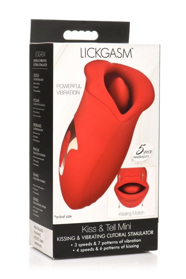 Lickgasm Kuss plus Vibrationskuss Stimulator - Rot