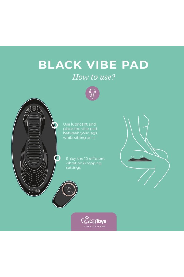 Vibe Pad Doppelvibration mit Fernbedienung - Schwarz