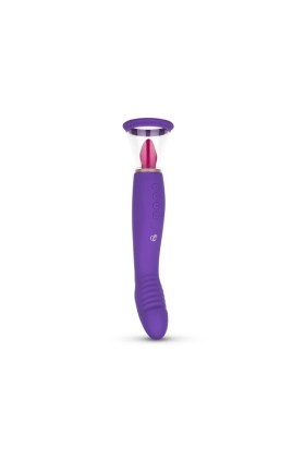 Pleasure Pump mit G-Punkt Vibrator - Violett