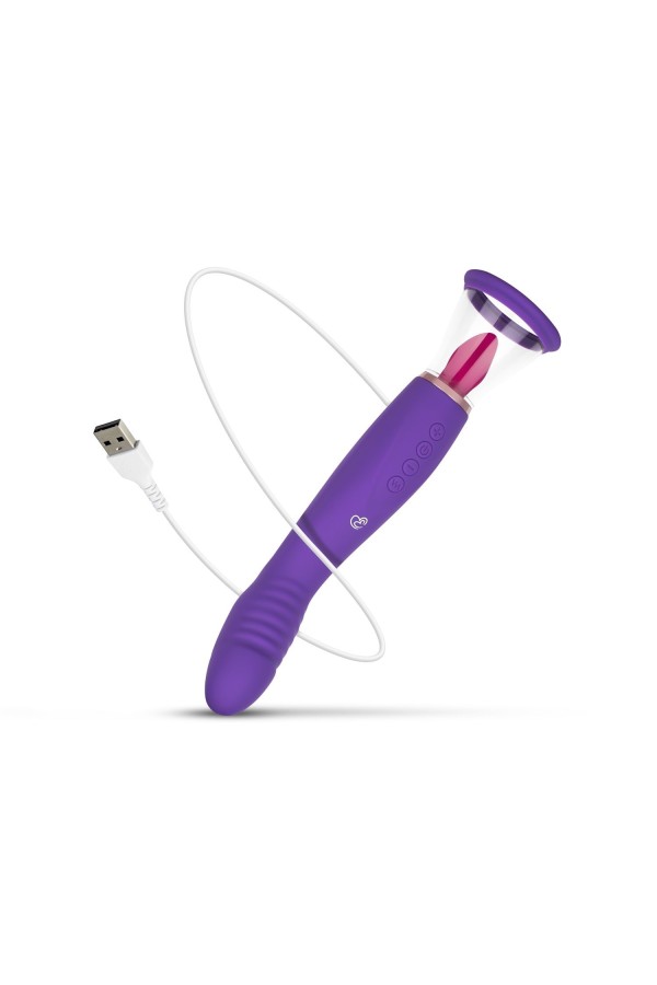 Pleasure Pump mit G-Punkt Vibrator - Violett