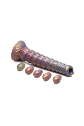 XR Brands - Tiefe Eindringling Tentakel Ovipositor Silikon Dildo mit Eiern