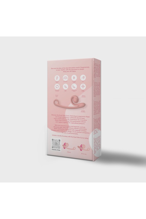 Snail Vibe Curve Duo Vibrator - Pfirsichrosa