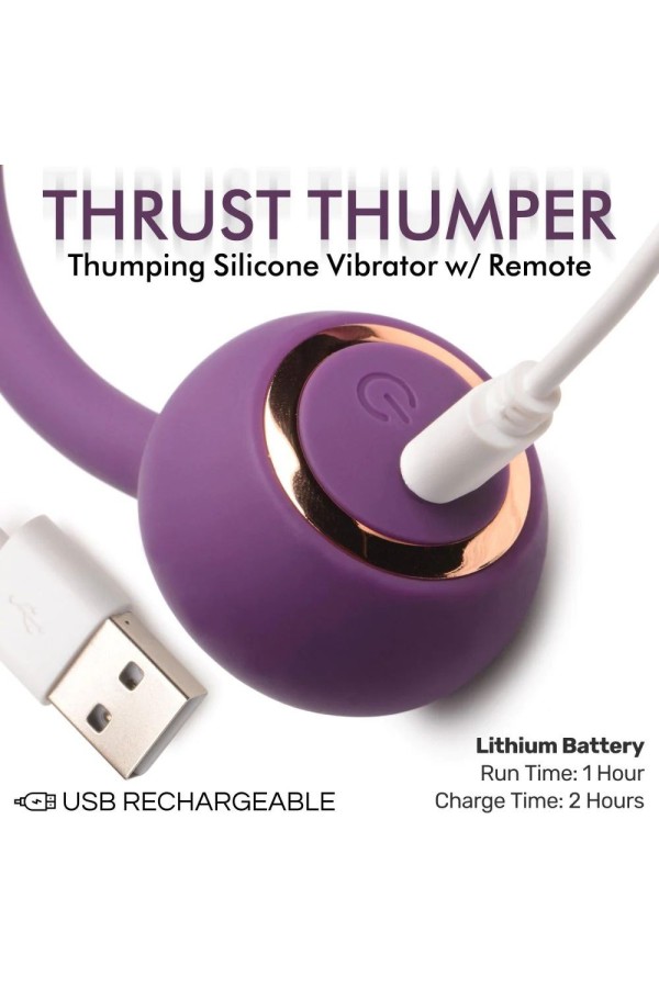 Thru Thumper Stoßender Silikonvibrator mit Fernbedienung